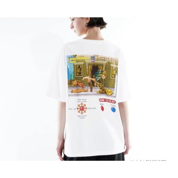 Uniqlo Unisex T Shirt UT Capcom 40th Anniversary Final Fight SFC Japan Size L - Picture 7 of 10